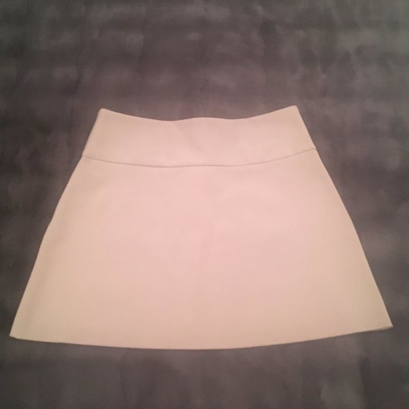 Tan Mini Skirt with Zipper and Button Accents (Size 3) - Picture 4 of 4